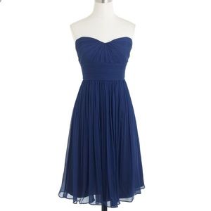 💙 J. Crew Marbella Strapless Chiffon Dress